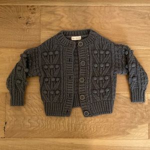 Rylee and Cru Charcoal Knit Cardigan